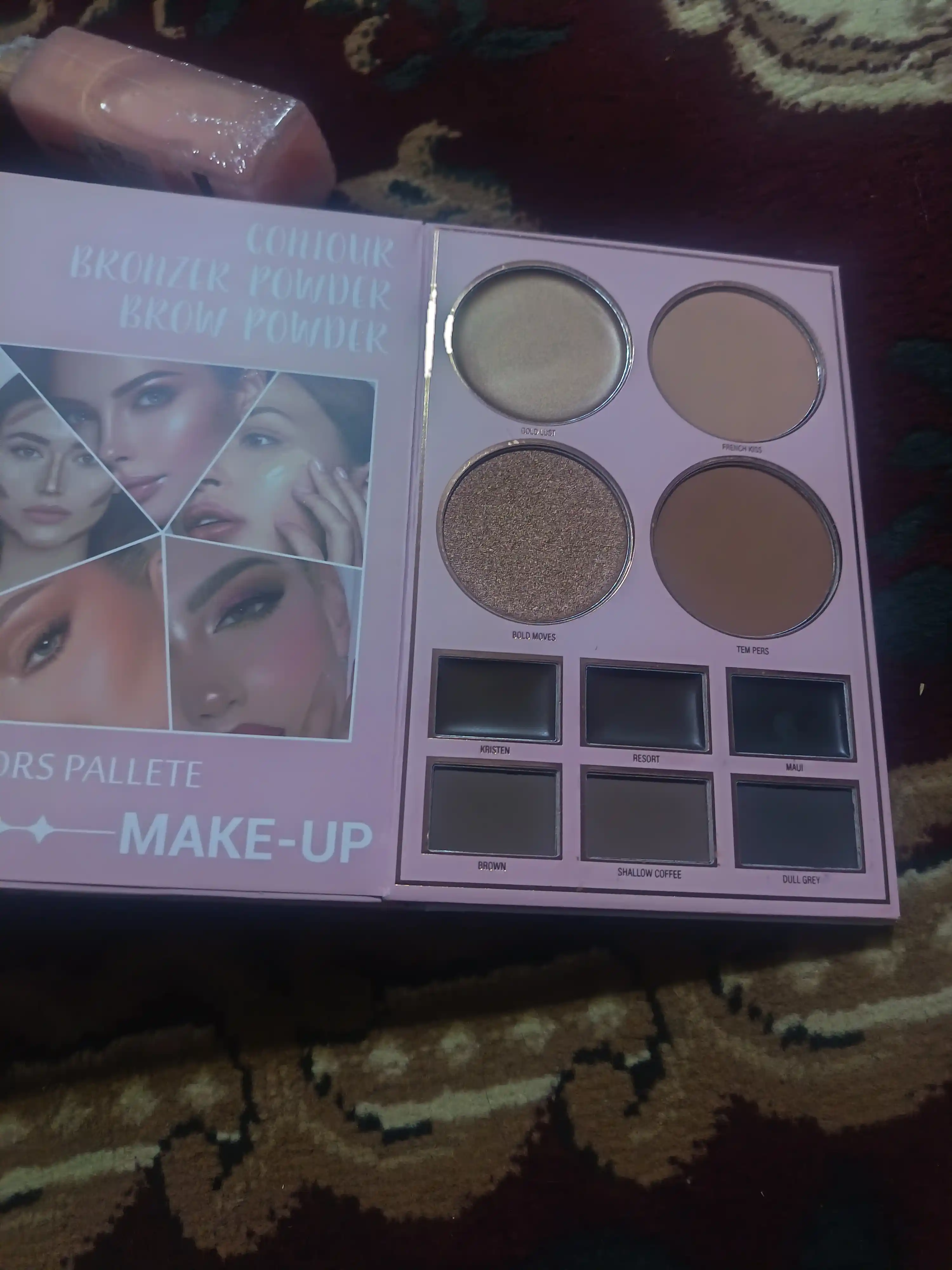 Kitob shaklidagi ten ko'zoynak palitrasi, qizarish,yashiruvchi,Moccoallure 94 xil rang