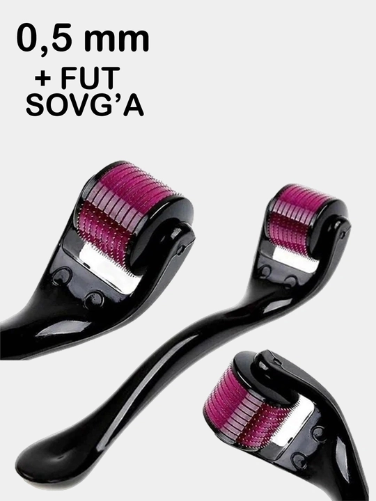 Mezoroller 540 ignali 0.5 mm — yuz, tana va soch uchun dermaroller - 