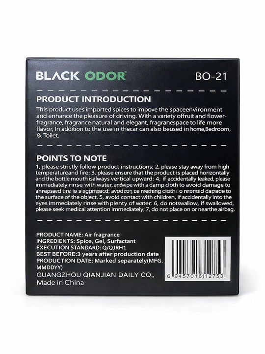 BLACK ODOR avtomobil uchun mo‘ljallangan havo tozalagich