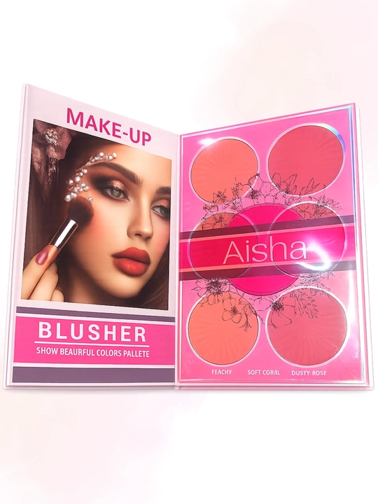 Aisha Cosmetics makiyaj palitrasi – kontur, rumyana va xaylayter to‘plami