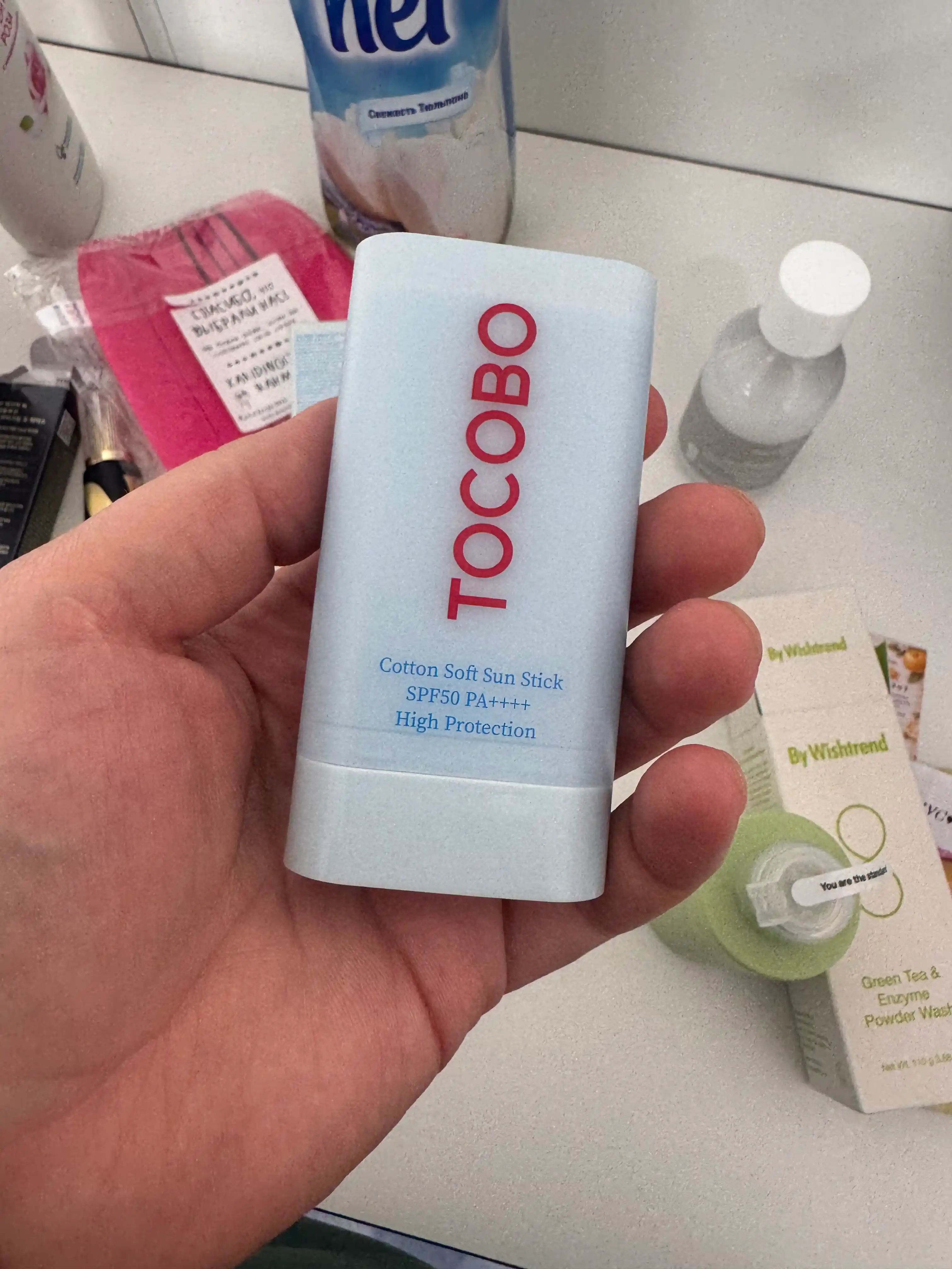 Солнцезащитный стик для лица Tocobo Cotton Soft Sun Stick SPF50 + PA++++