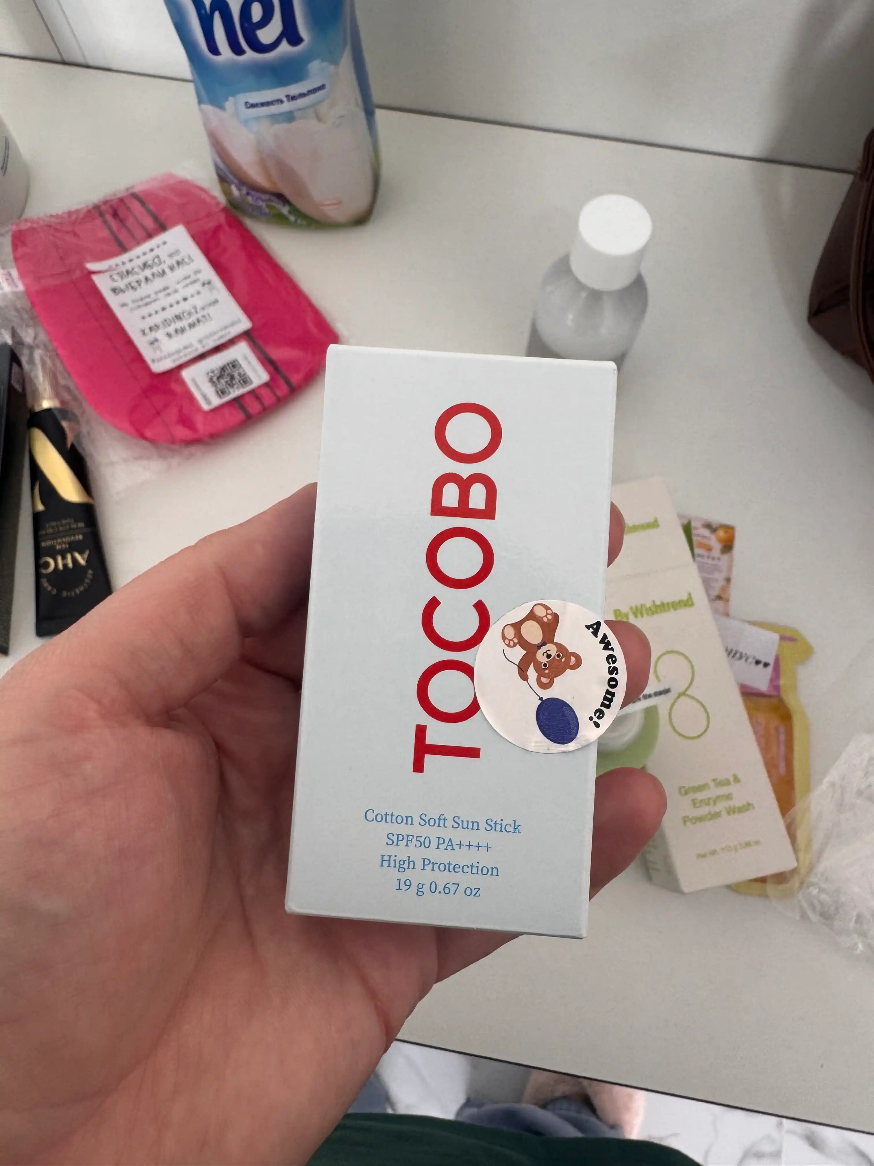 Солнцезащитный стик для лица Tocobo Cotton Soft Sun Stick SPF50 + PA++++