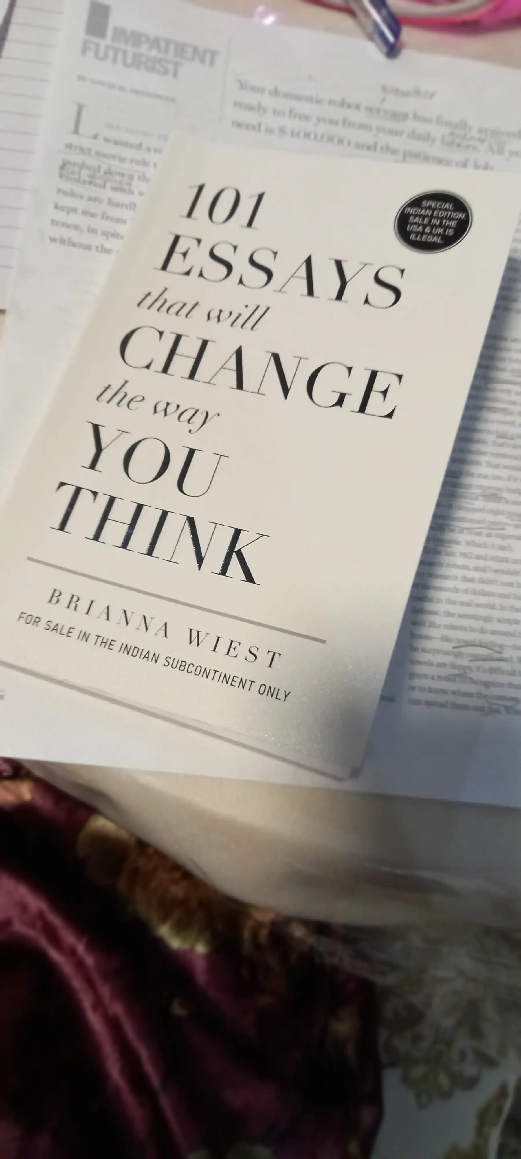 101 Essays That Will Change The Way You Think, Briana Wiest