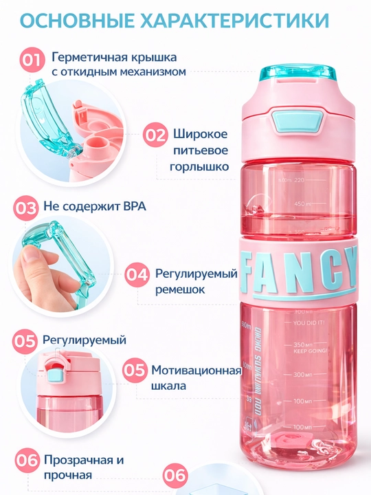Fancy 600 ML Suv Idishi – Zamonaviy va Amaliy Dizayn