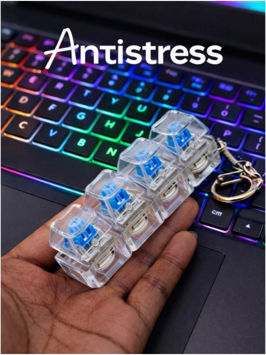 Yoritgichli antistress switch klaviatura-brelok — stressni kamaytirish uchun gadjet