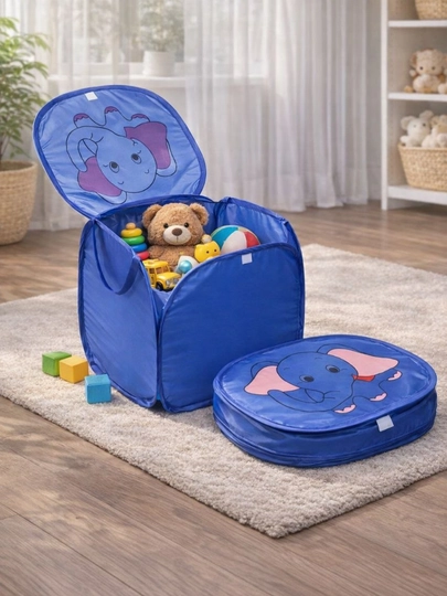 Корзина для игрушек детская, складная, 45х45 см, ящик для хранения — S3322-SAVATCHA-МОРСК