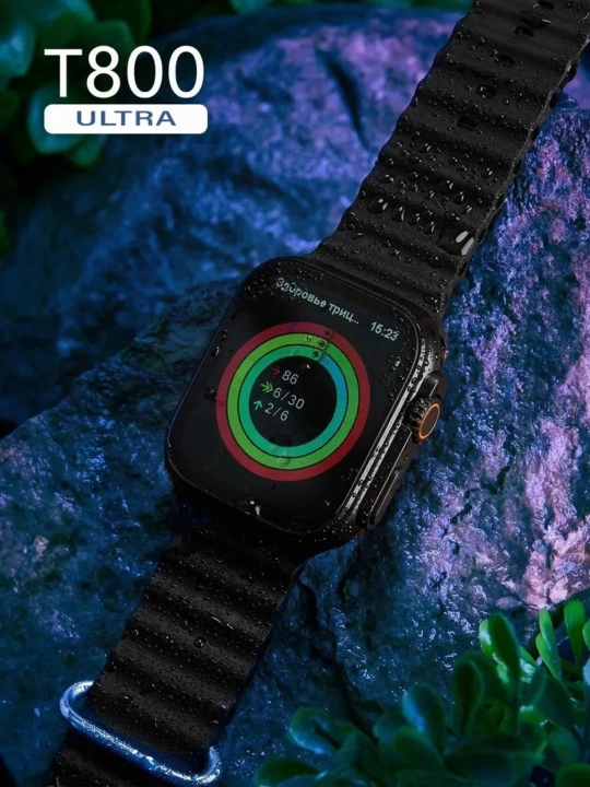 T800 Ultra aqlli soat – puls o‘lchagichli, 5 kungacha ishlash, qora, sariq, oq