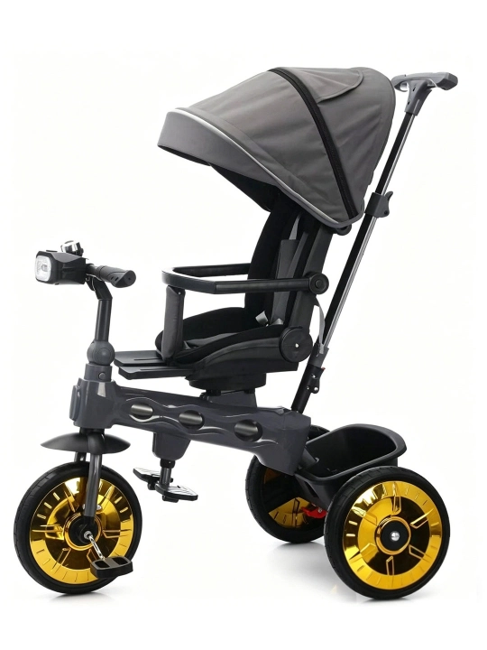 Bolalar velosiped-kolyaska 360°, 1-6 yosh, musiqa va yorug‘lik, 50 kg gacha