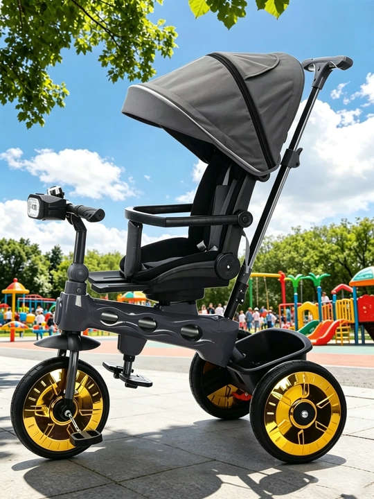Bolalar velosiped-kolyaska 360°, 1-6 yosh, musiqa va yorug‘lik, 50 kg gacha