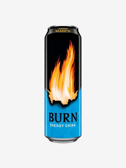 Энергетический напиток BURN Манго, 450 мл, 6 шт — 113322-BURNMANGO450