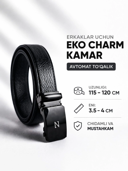 Erkaklar uchun eco charm kamar, mustahkam, zamonaviy, qulay va klassik dizayn - 