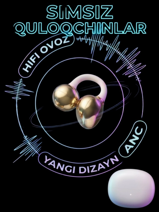 Simsiz quloqchinlar Bluetooth 6.0 5.4, Hi-Fi ovoz va ANC yangicha dizayn - 
