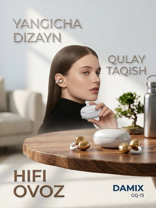 Simsiz quloqchinlar Bluetooth 6.0 5.4, Hi-Fi ovoz va ANC yangicha dizayn