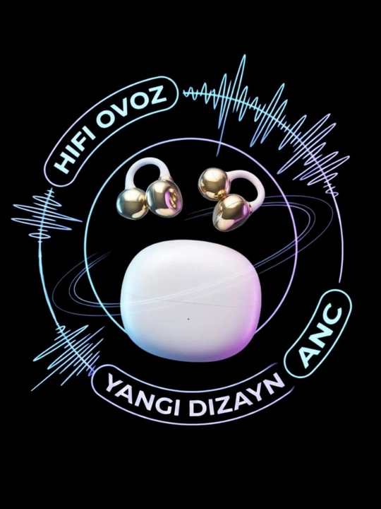 Simsiz quloqchinlar Bluetooth 6.0 5.4, Hi-Fi ovoz va ANC yangicha dizayn