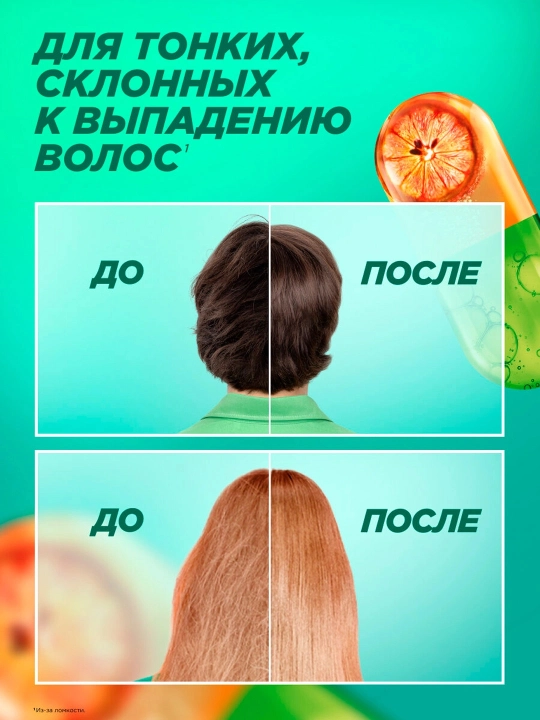 GARNIER FRUCTIS Grow Strong Shampun Sochlar uchun Orange 400ml