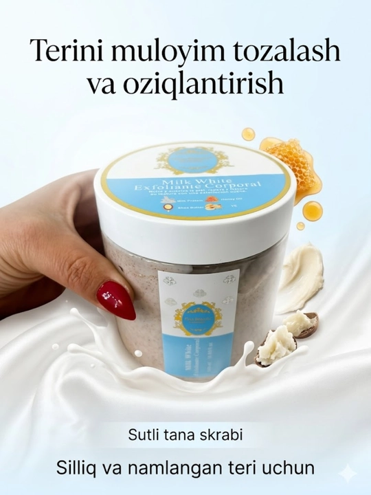 Kiss Beauty tana skrabi, xushbo‘y exfoliant,terini chuqur tozalovchi va silliqlovchi scrub - 