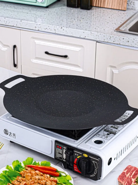 Po'latdan yasalgan 38 smli sabj tovasi, yopishmaydigan qoplamali yassi grill-tova
