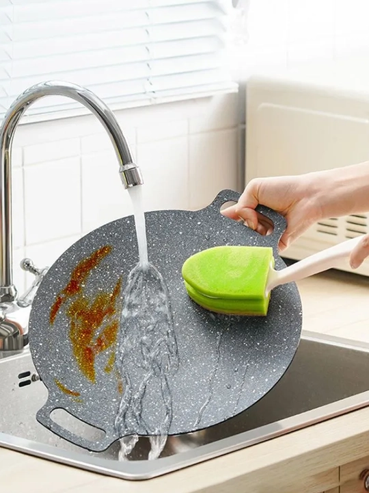 Po'latdan yasalgan 38 smli sabj tovasi, yopishmaydigan qoplamali yassi grill-tova