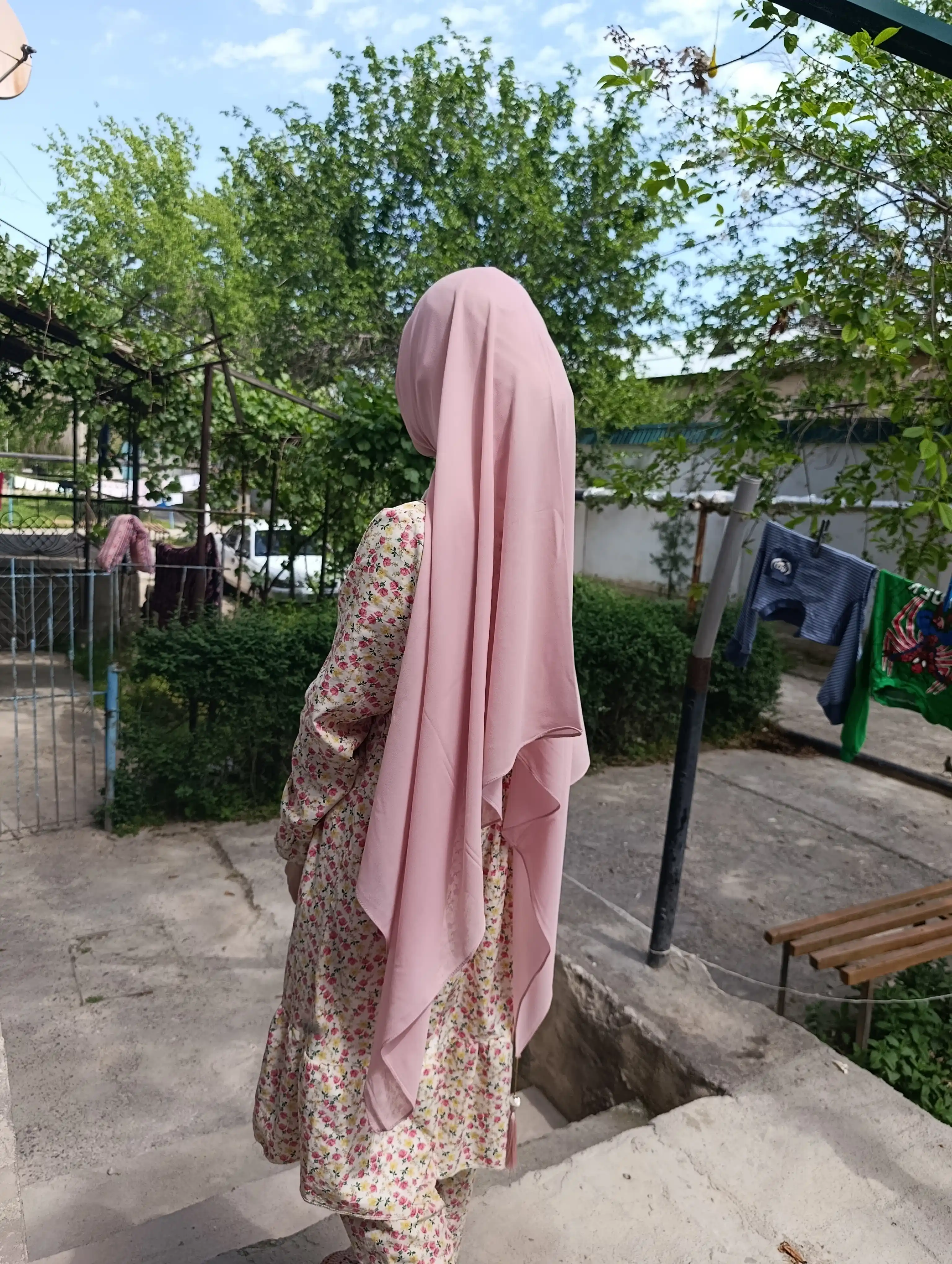 Krep-shifondan ayollar sharfi, ro‘mol, hijob, hadya uchun sharf 180*75