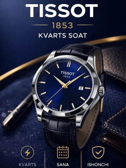 Tissot мужские наручные часы, классического стиля — DUCHE-TISSOT001-ИНДИГО