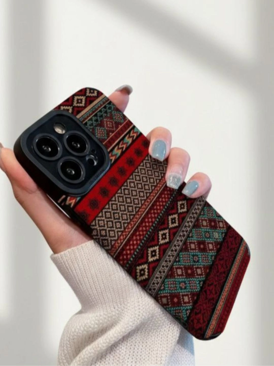 Чехол с национальным орнаментом и текстурой ковра для iPhone 14,15 Plus, 17, Pro и Max