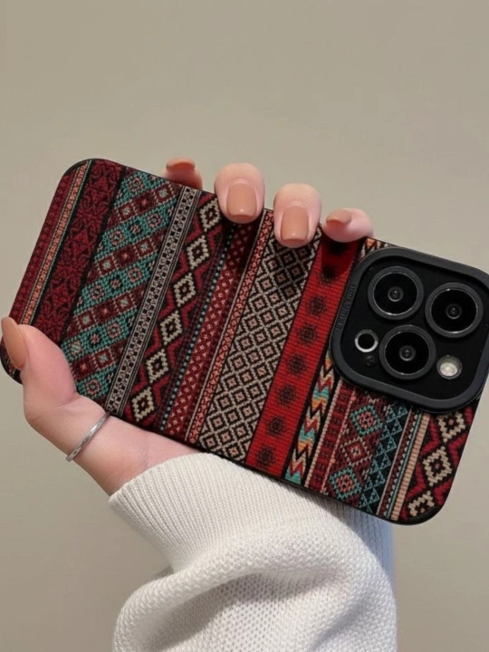 Чехол с национальным орнаментом и текстурой ковра для iPhone 14,15 Plus, 17, Pro и Max