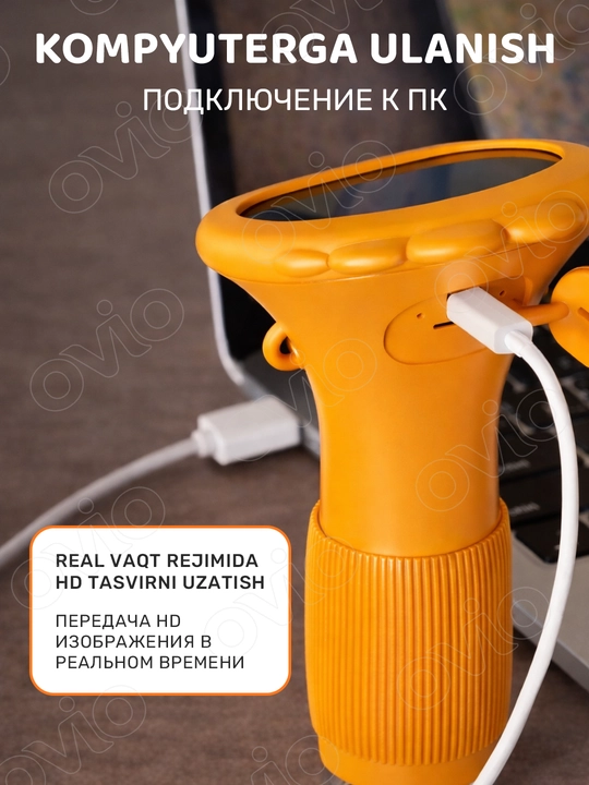 Bolalar uchun raqamli mikroskop, rivojlantiruvchi, 1000x - 1600x gacha + 16GB MicroSD