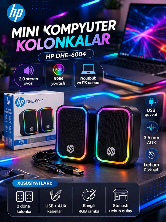 Kompyuter uchun stereo kalonka tiniq va barqaror tovush bilan - 