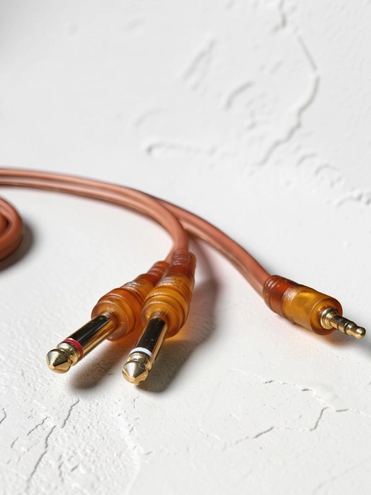 Jek kabel AUX, uslitelga kolonkaga avtomobilga Jack, 3.5 mm - 2 RCA Tulpan