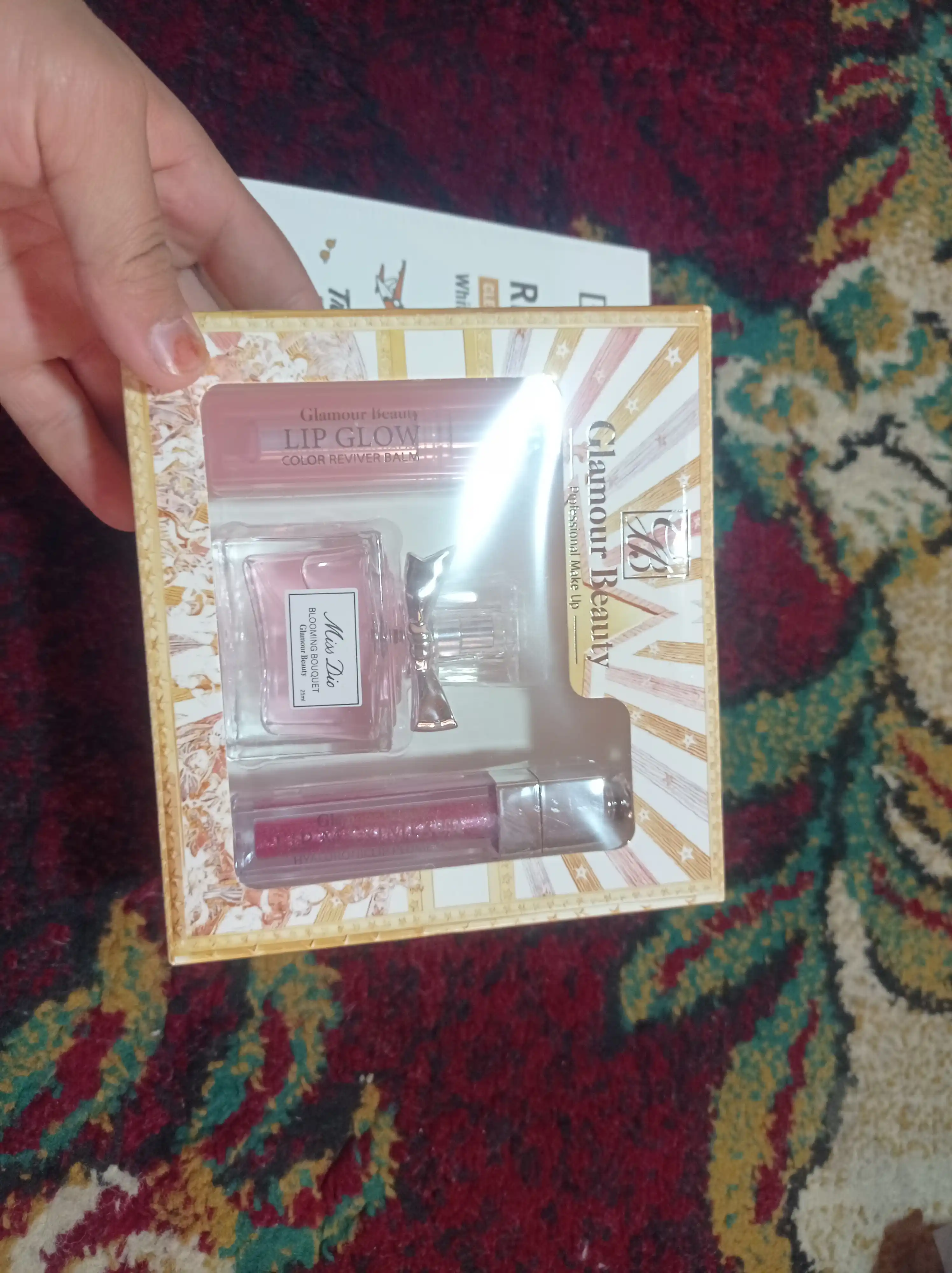 Glamour Beauty 3 в 1 miss dio набор подарочный - духи, блеск для губ, максимайзер плампер