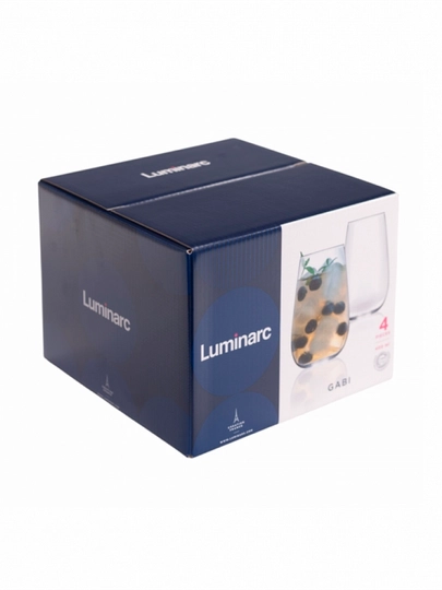 Uzun bo'yli stakanlar Luminarc "Gabi", 400 ml, 4 dona
