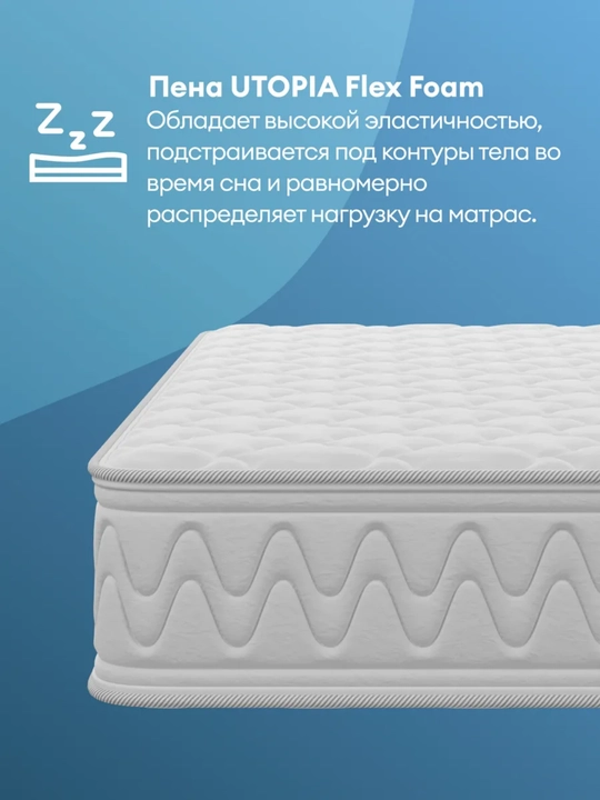 Sonno — UTOPIA Coal Foam purjinasiz matrasi, 17 sm balandlik va barcha standart o'lchamlar