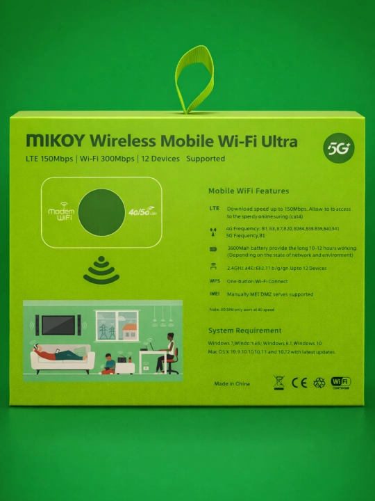 Cho‘ntak Wi-Fi routeri, SIM-kartali Wi-Fi routeri, internet provayderi, 4G, 5G, LTE modemi
