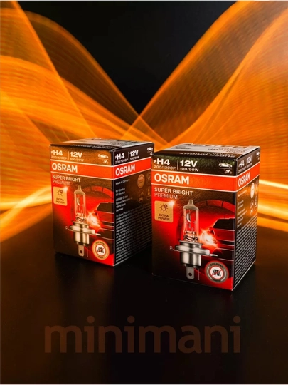 Автомобильная лампа Лампы Osram H4, немецкое производство, улучшенная яркость 100/90 — VALEO01-OSRAMZIMME-ТЕМНСИН