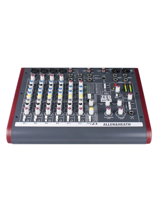 Allen & Heath ZED-10FX analog miksher pulti, 10 kanalli, USB va effektlar bilan