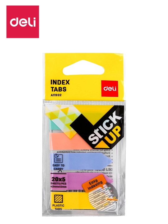O'z-o'zidan yopishadigan indeks qog'oz 43*12 o'q (rang) EA11902 Deli, 11902-EA - 