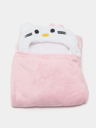 Детский плед с капюшоном, мягкий blanket с дизайном утёнка