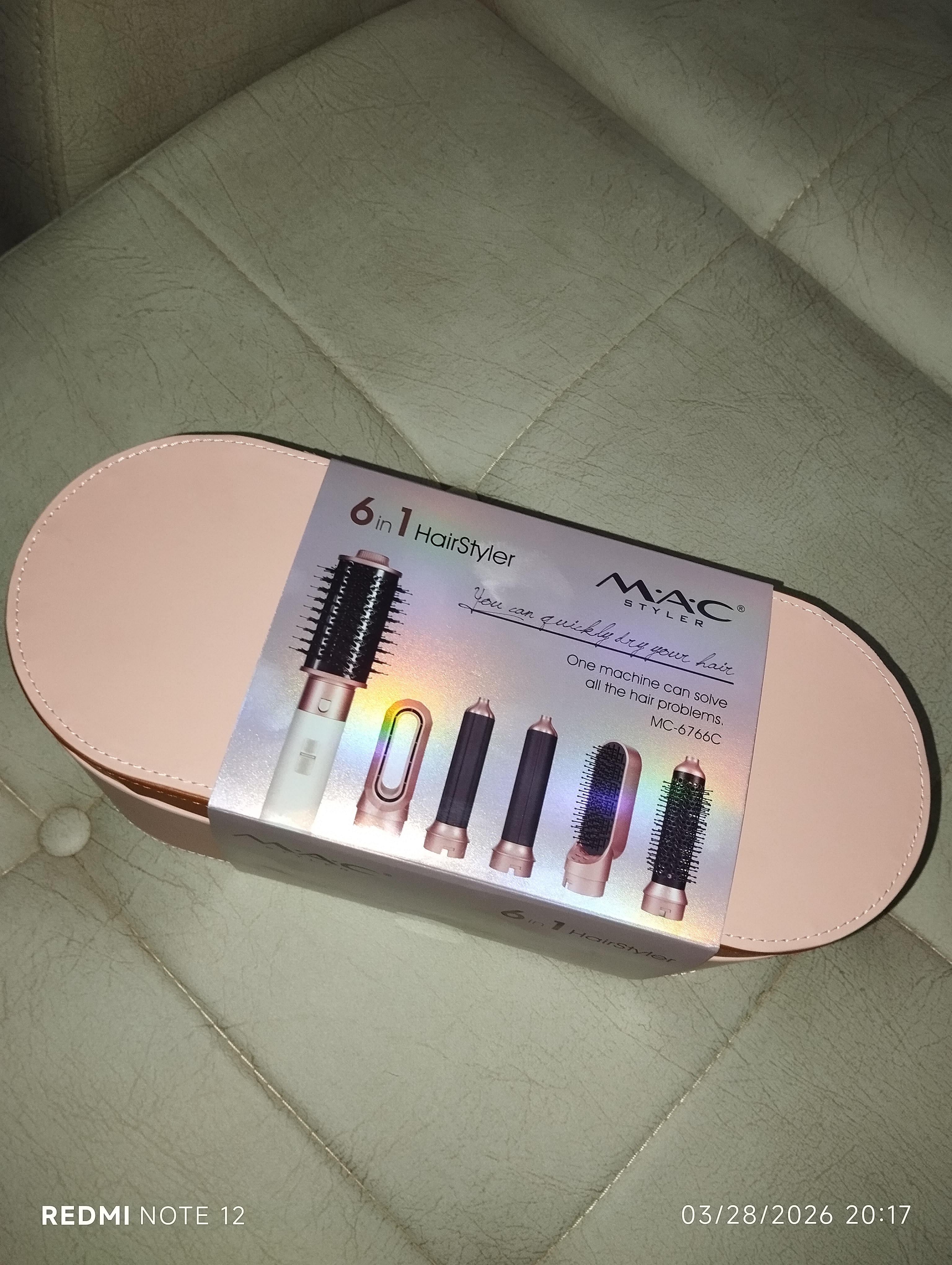 MAC styler soch uchun fen MC-6766, 6 tasi 1 da, havoda tekislash va avtomatik tekislash