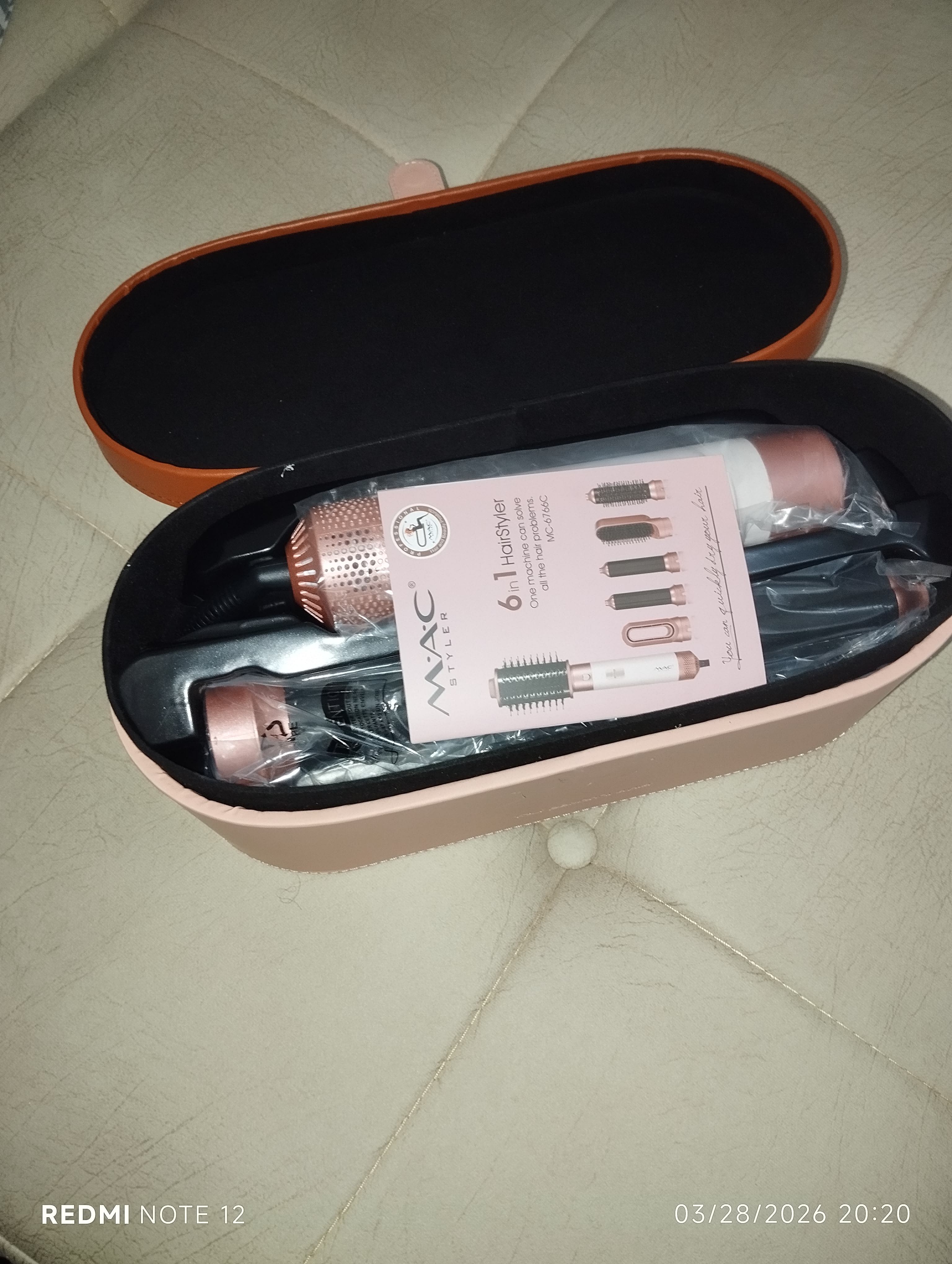 MAC styler soch uchun fen MC-6766, 6 tasi 1 da, havoda tekislash va avtomatik tekislash