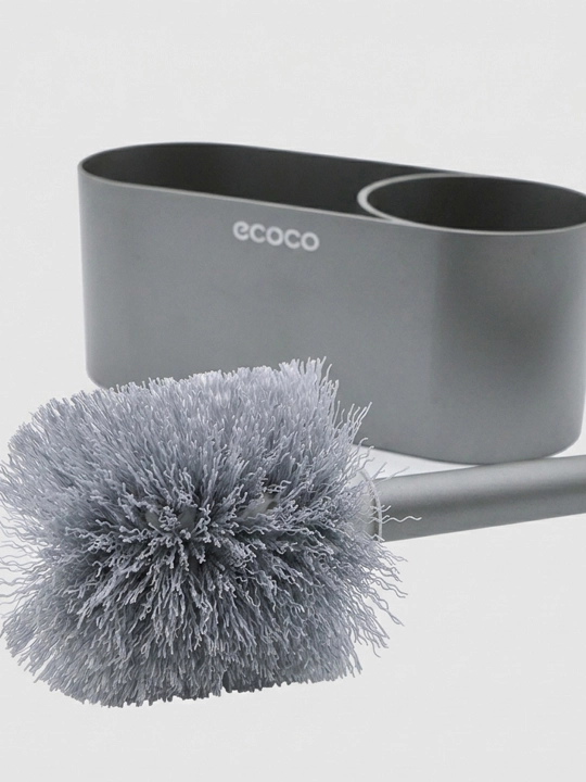 Настенный ершик для унитаза ECOCO из алюминия без сверления, темно-серый