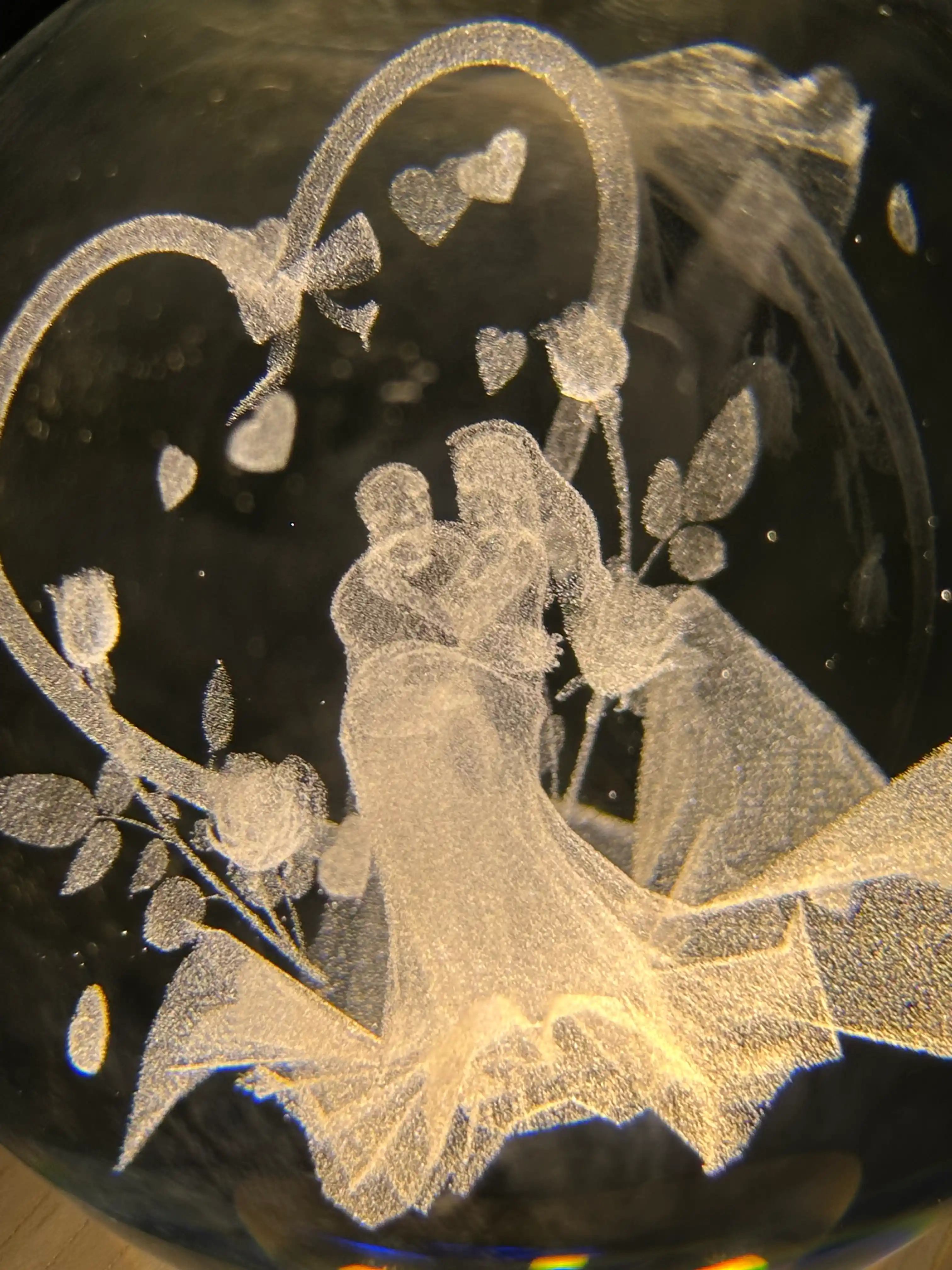 Хрустальный шар-ночник 3D, антистресс, настольный стеклянный светильник для подарка