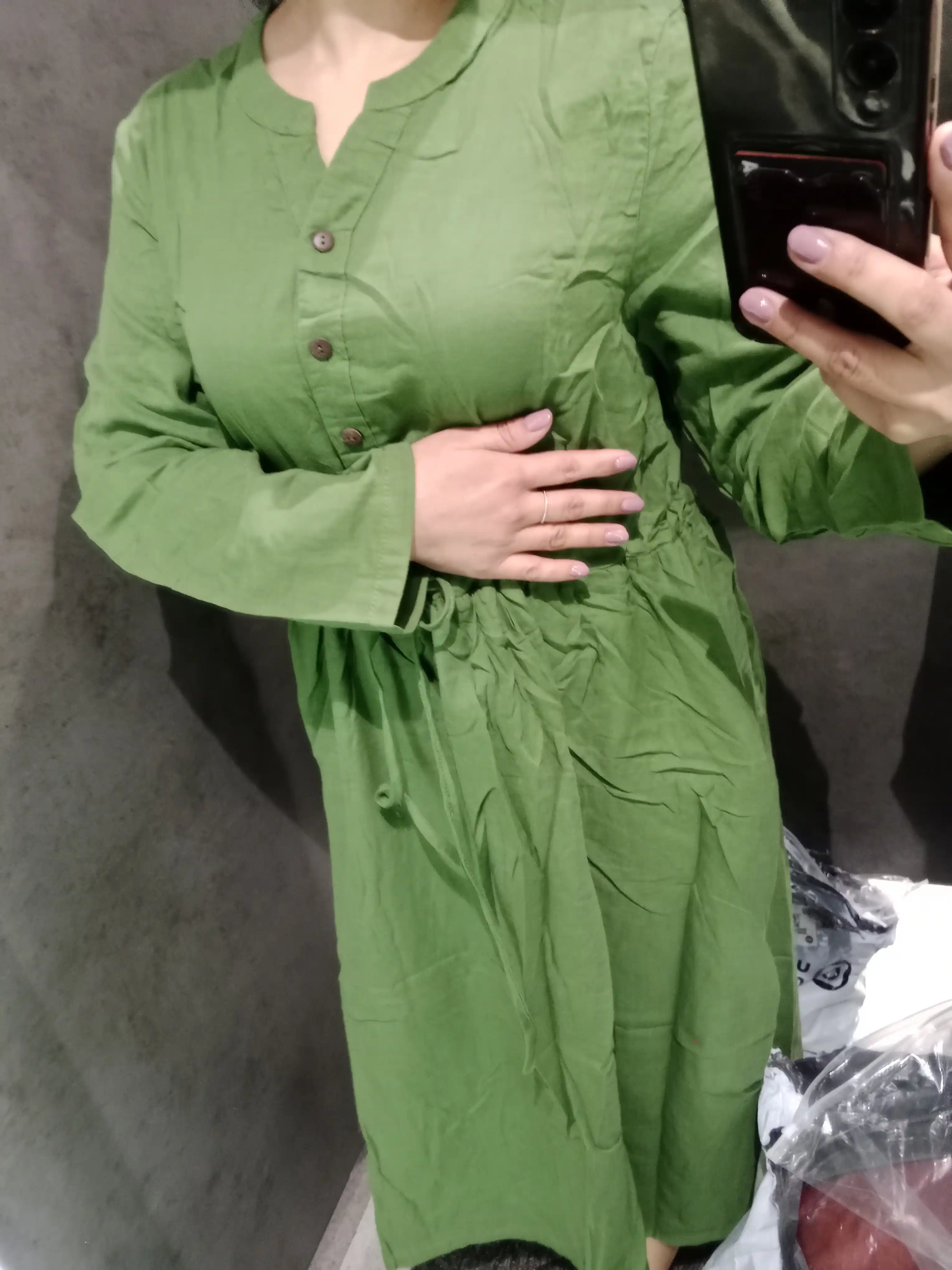 Ayollar yozgi ko‘ylagi, paxta + lyon, oversize, 48–54, fransuz uzunlik, erkin, kundalik ko‘ylak