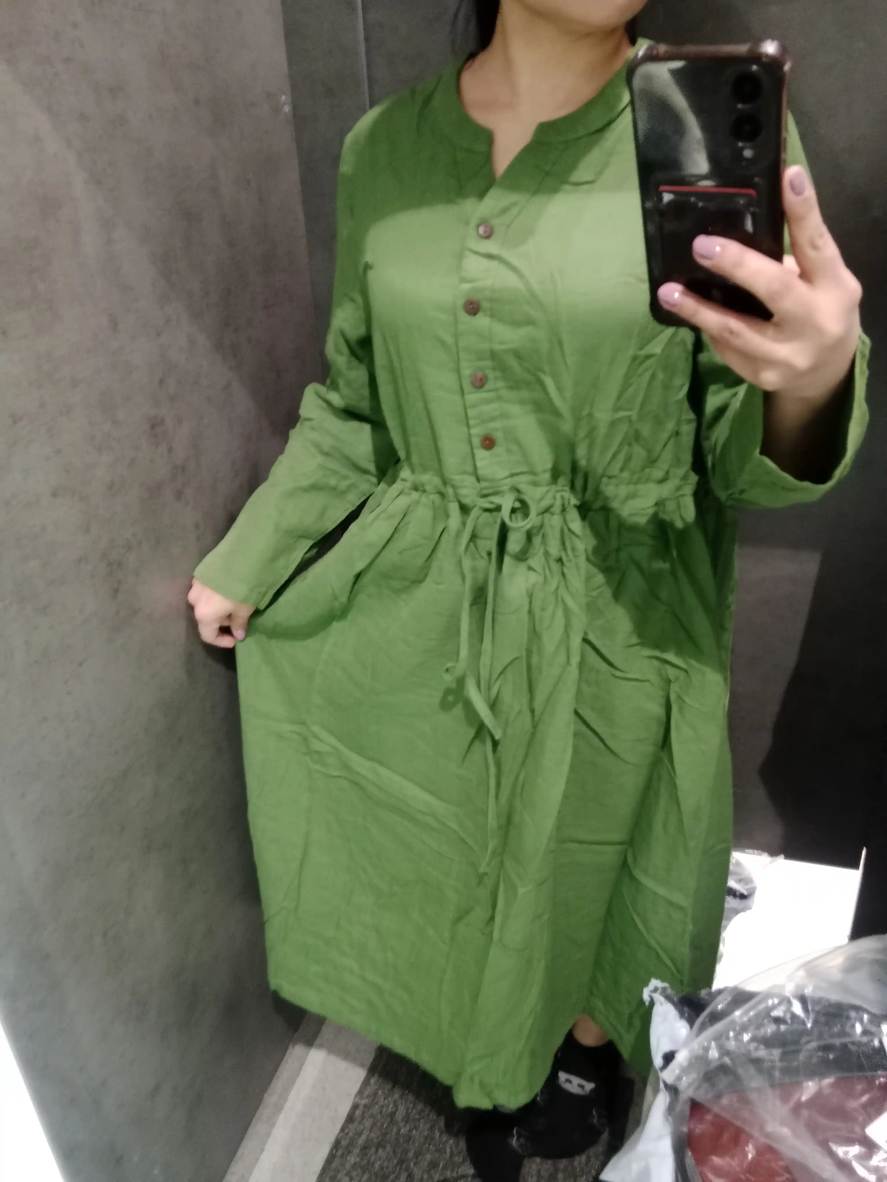Ayollar yozgi ko‘ylagi, paxta + lyon, oversize, 48–54, fransuz uzunlik, erkin, kundalik ko‘ylak