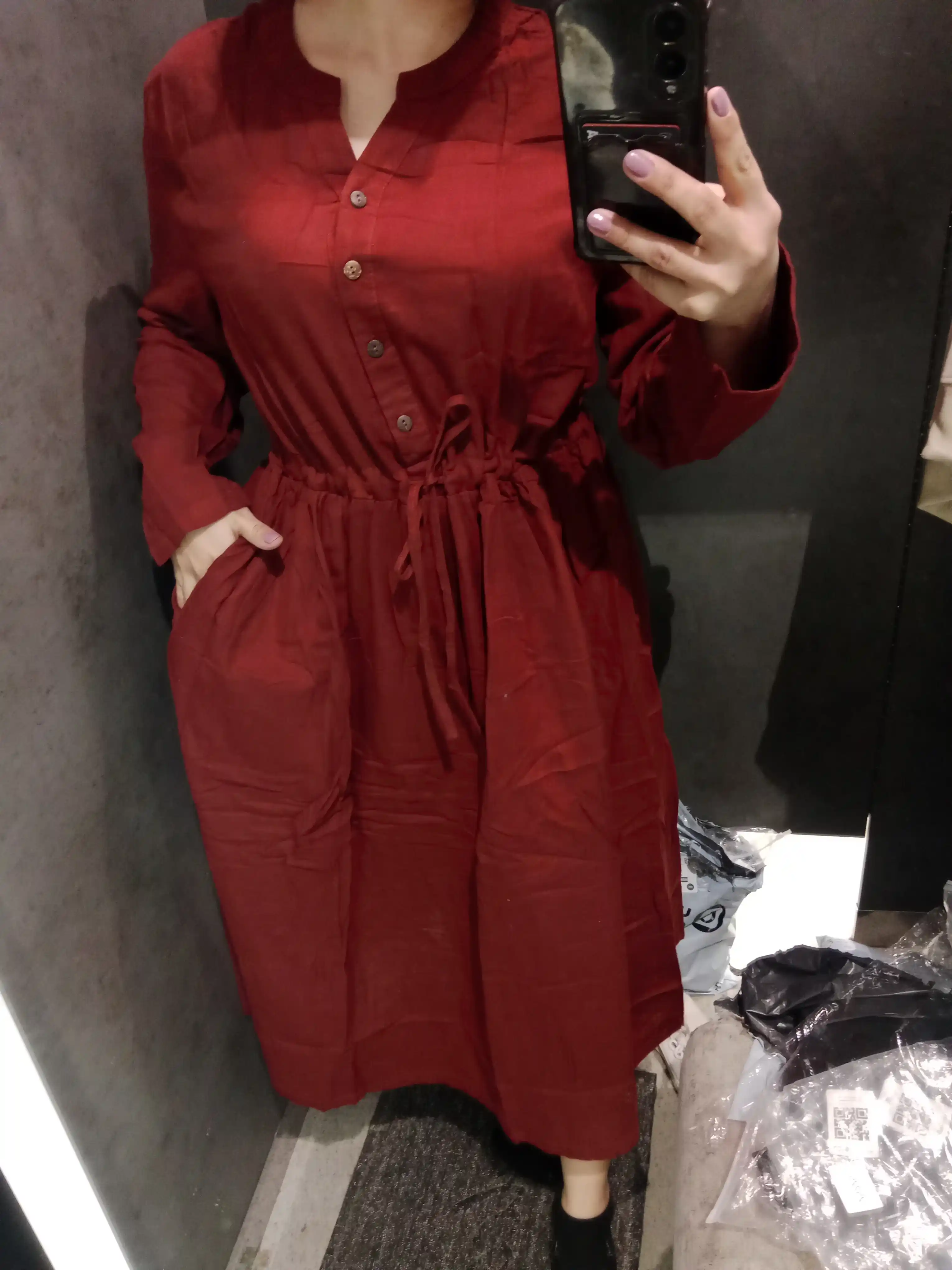 Ayollar yozgi ko‘ylagi, paxta + lyon, oversize, 48–54, fransuz uzunlik, erkin, kundalik ko‘ylak