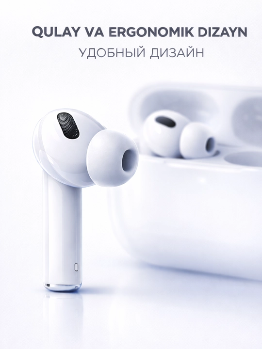 Simsiz Quloqchin TWS – Android va iPhone uchun, Toza Ovoz