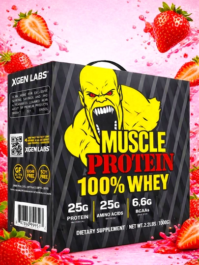 Протеин MUSCLE WHEY 100% PROTEIN 1-3-7 кг — MUSBULL-MUSCLEWHEY-КРАСН-1KG