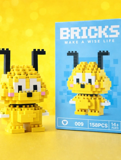 3D конструктор для детей, 3D сборная игрушка, подарок, в стиле LEGO, Bricks — BIBISHK-LEGOBRICKS-РОЗОВ