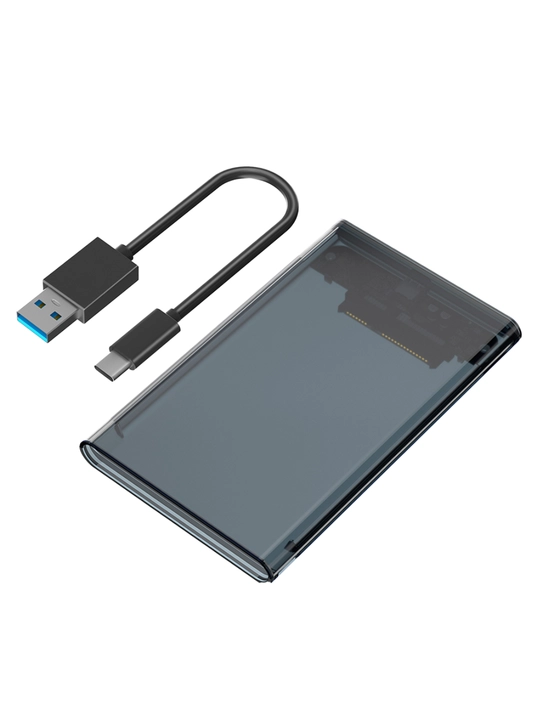HDD SSD NVME uchun USB 3.0 qolip keys 2.5 qattiq diski va SSD uchun, tashqi shaffof quti