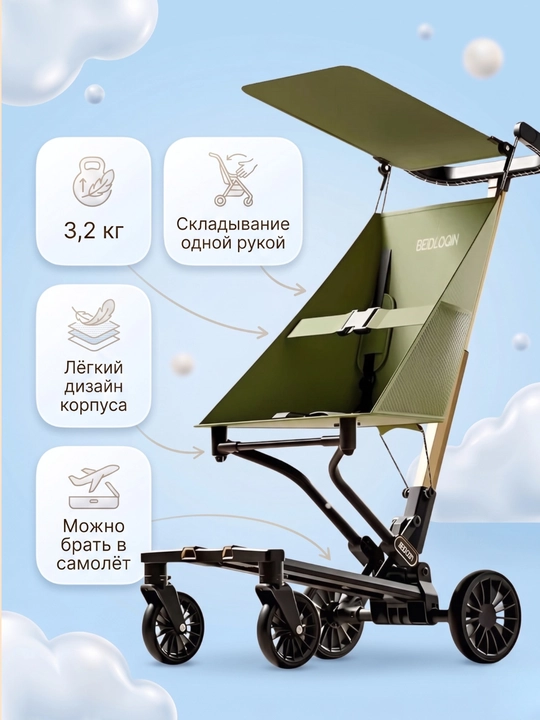 Детская коляска, прогулочная коляска, коляска дрон c козырьком