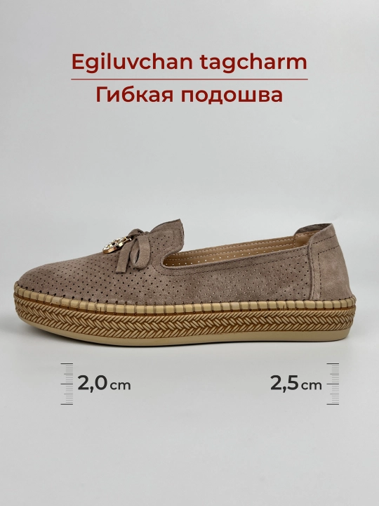 Ayollar uchun yoz - kuz mokasinlari, loferlar, tabiiy charm va zamsh, 36–41